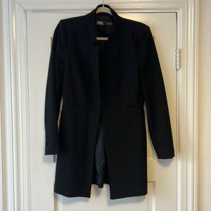 Zara black long blazer, size medium